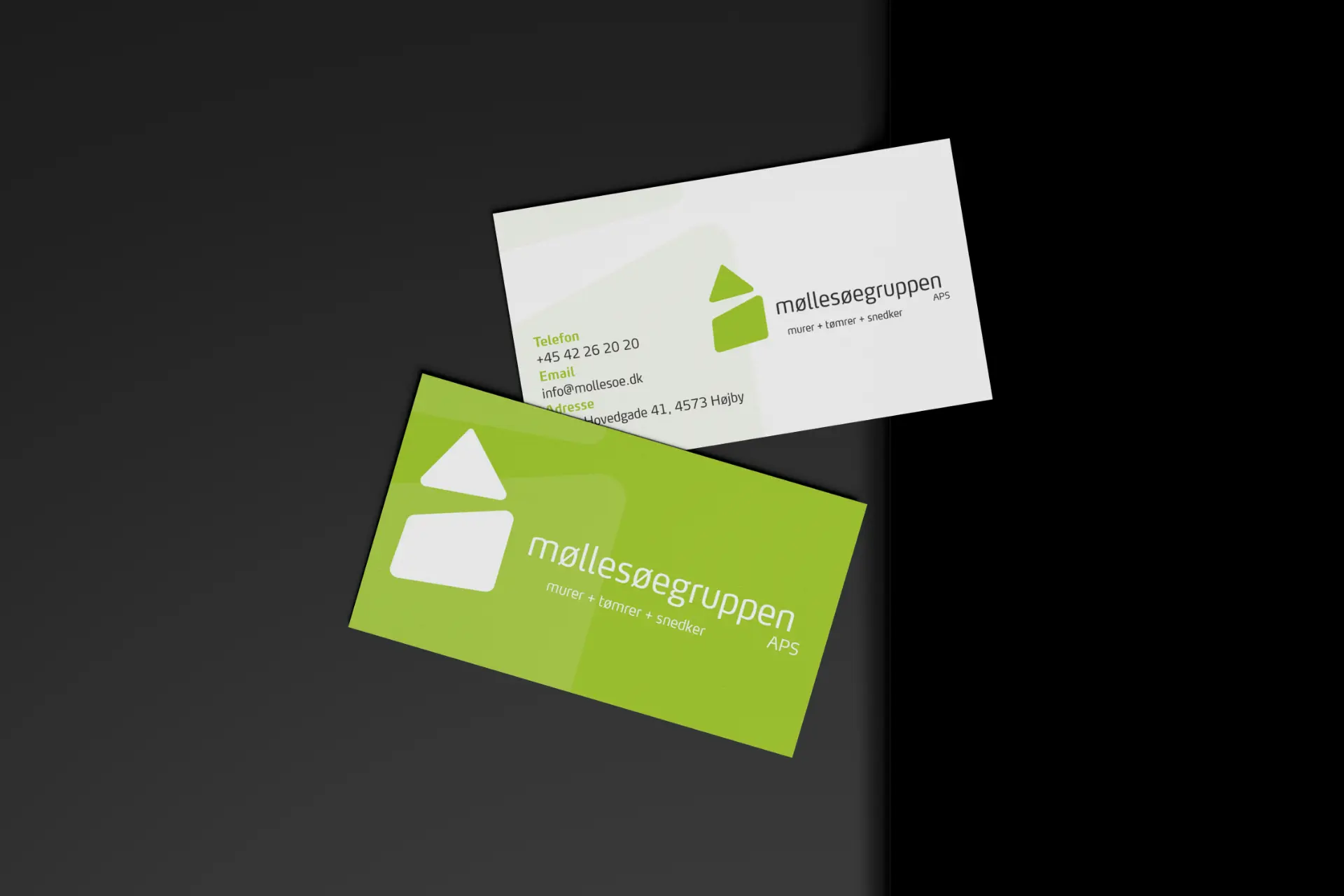 Møllesøe Gruppen business card detail