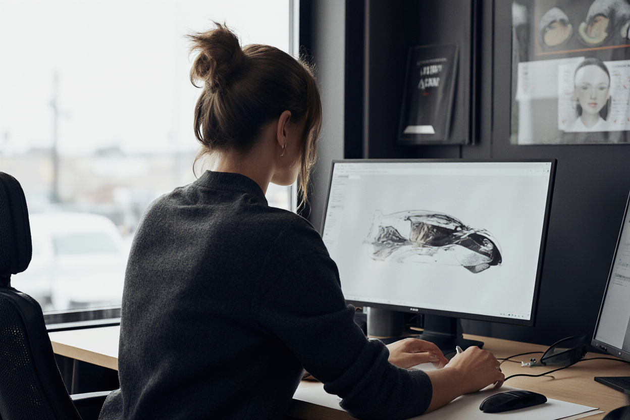 Alita, designer and founder of Alithe Studio, in her studio
